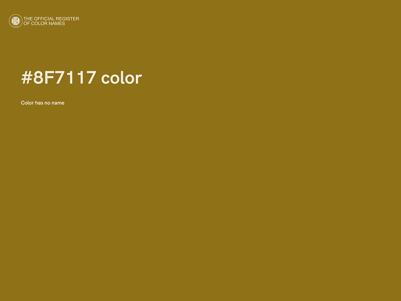 #8F7117 color image