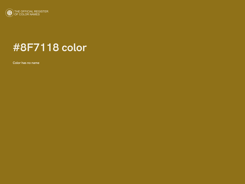 #8F7118 color image