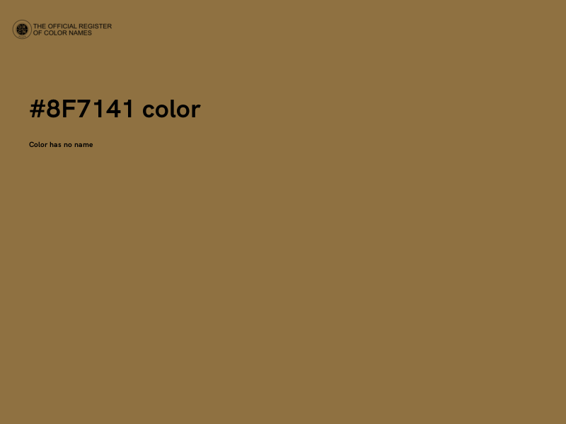 #8F7141 color image