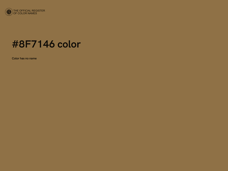 #8F7146 color image