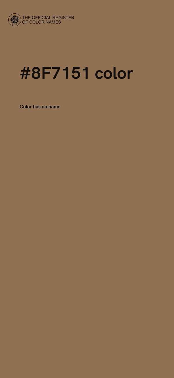 #8F7151 color image