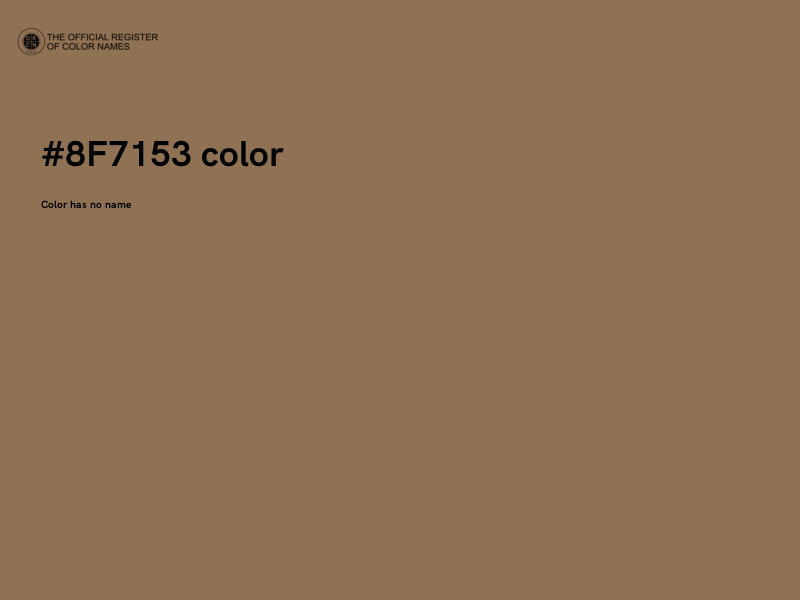 #8F7153 color image