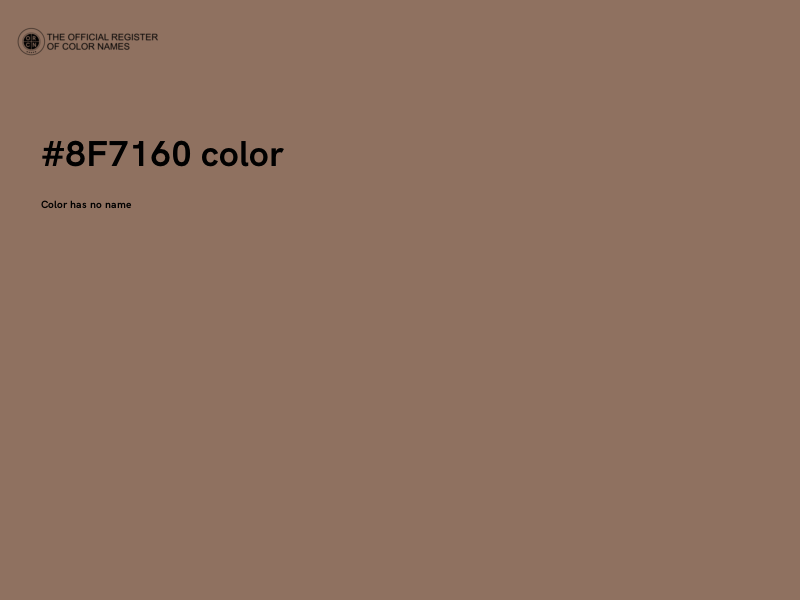 #8F7160 color image