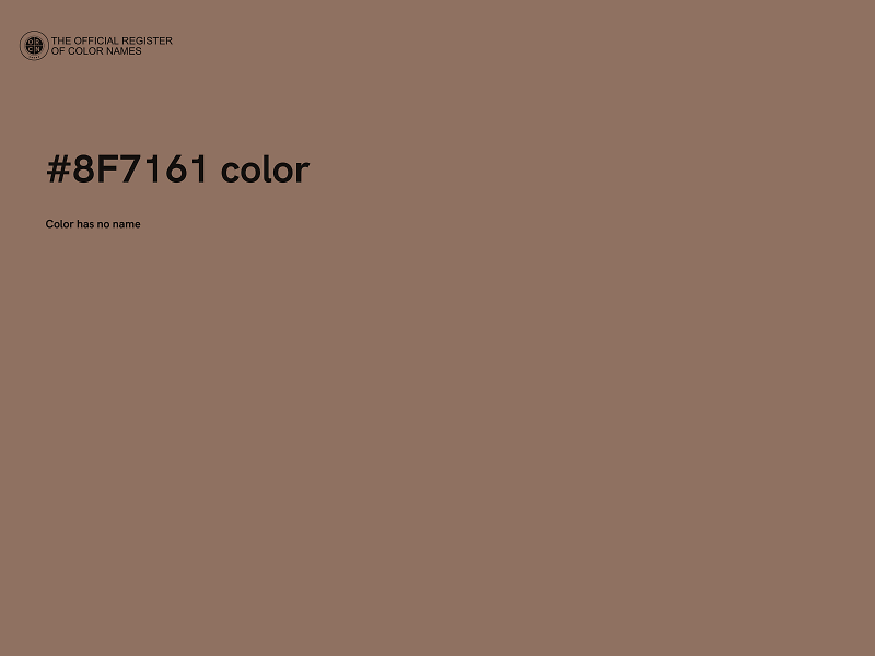 #8F7161 color image