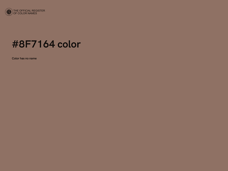 #8F7164 color image