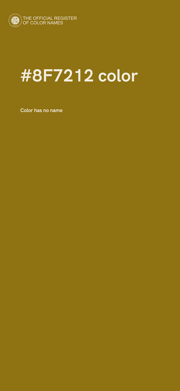 #8F7212 color image