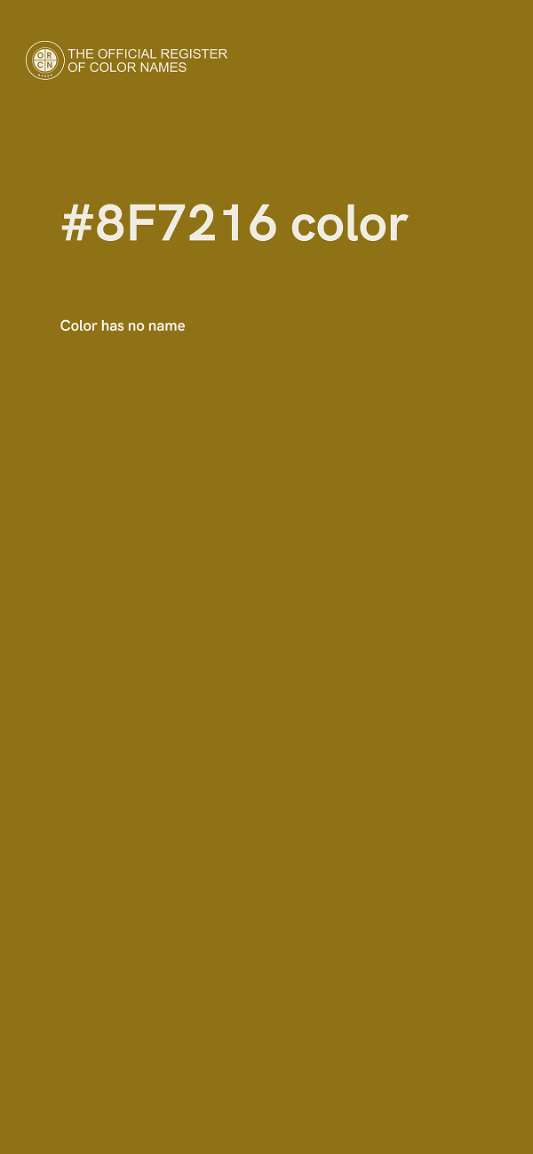 #8F7216 color image