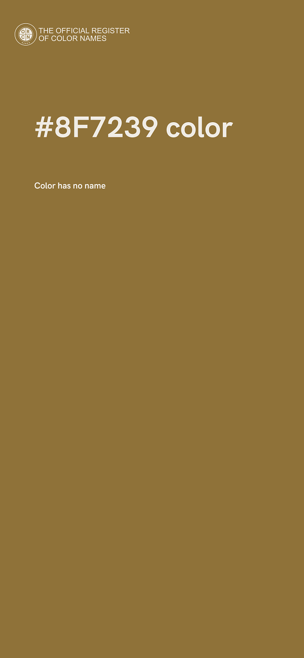 #8F7239 color image