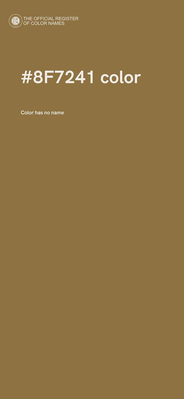 #8F7241 color image