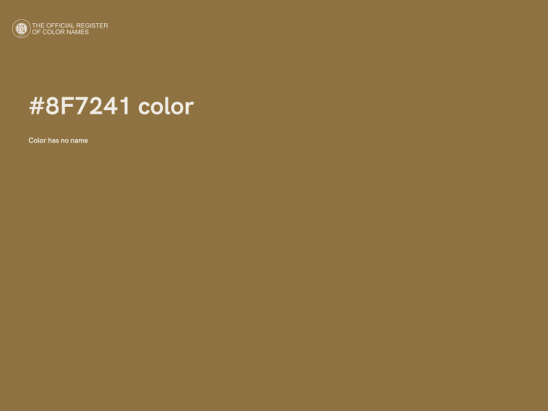 #8F7241 color image