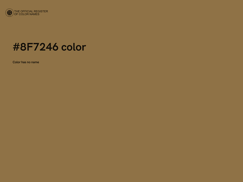#8F7246 color image