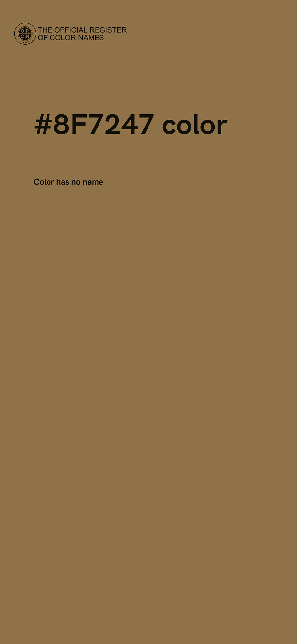 #8F7247 color image