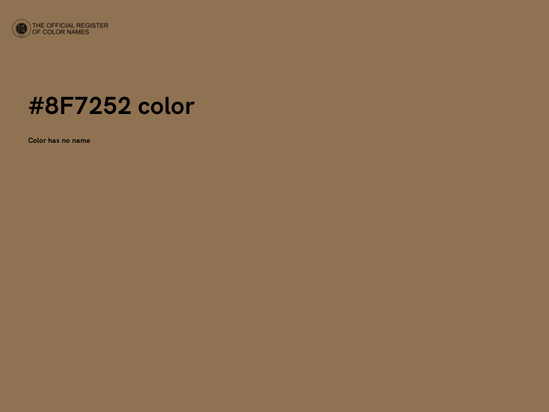 #8F7252 color image