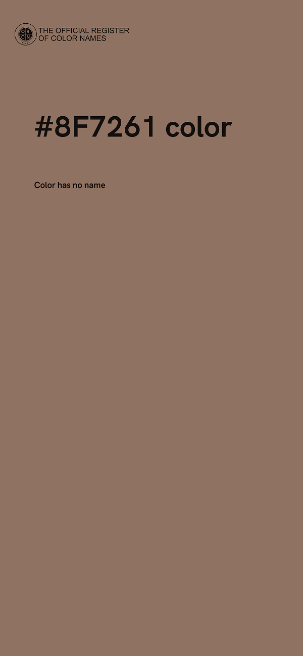 #8F7261 color image