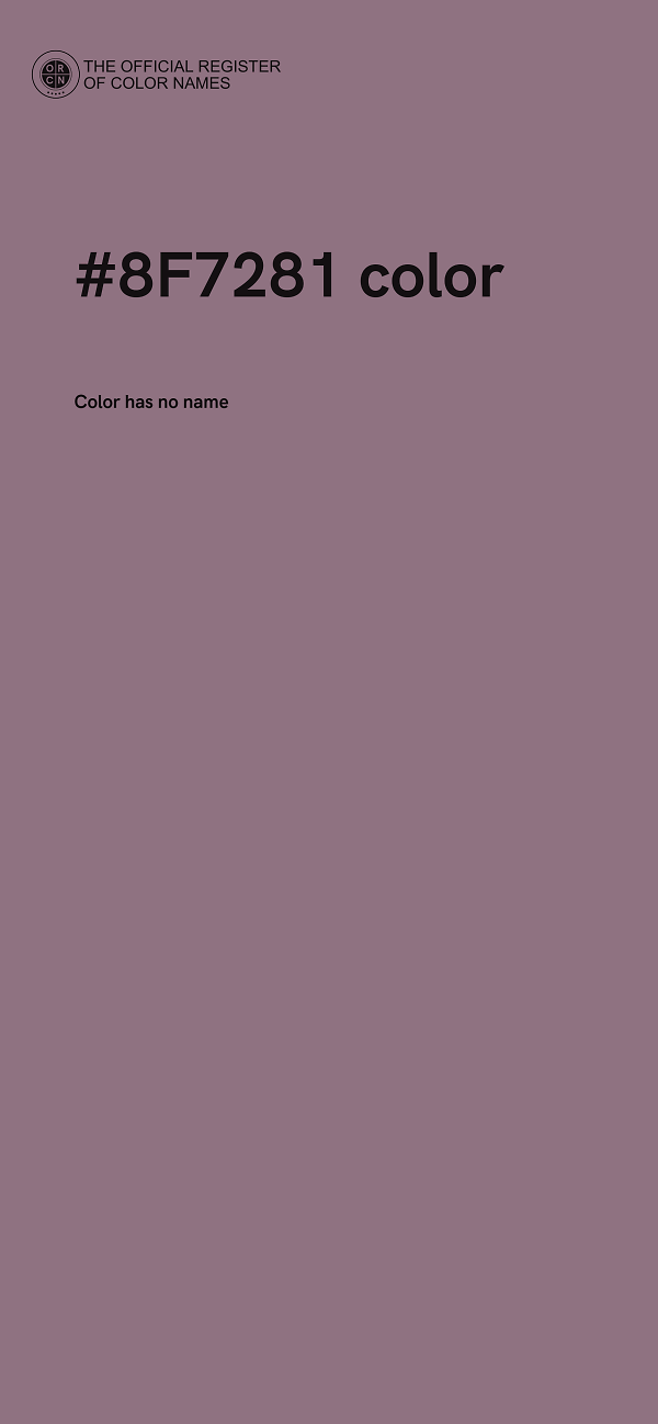 #8F7281 color image