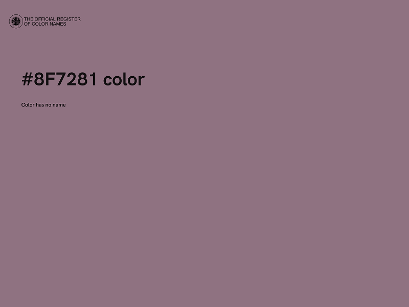 #8F7281 color image