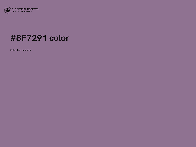 #8F7291 color image