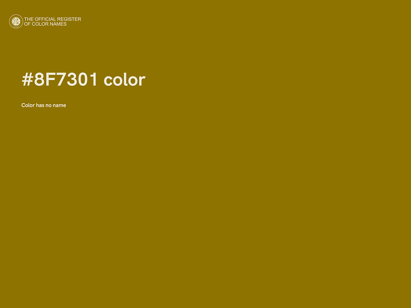 #8F7301 color image