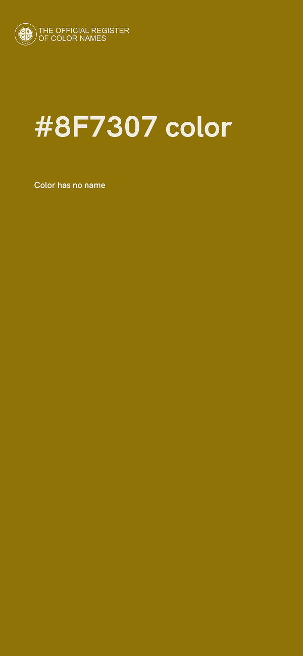 #8F7307 color image