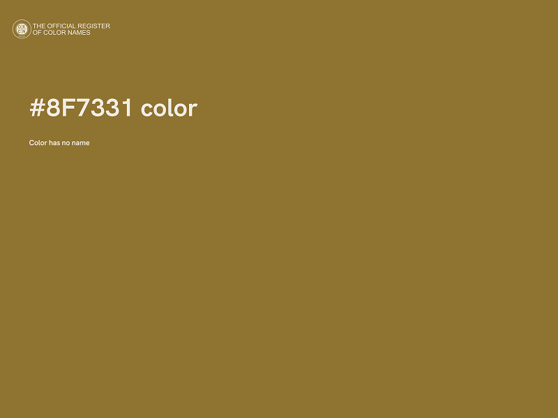 #8F7331 color image