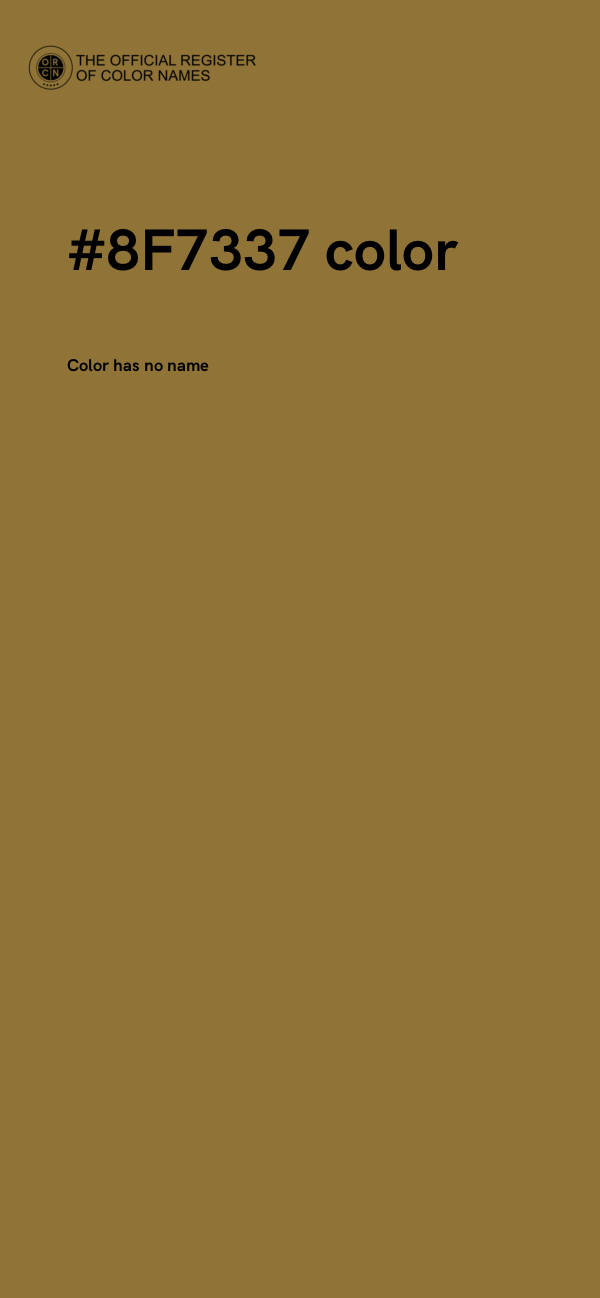 #8F7337 color image