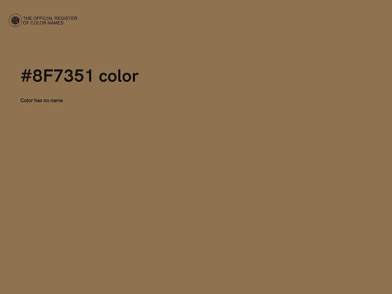 #8F7351 color image