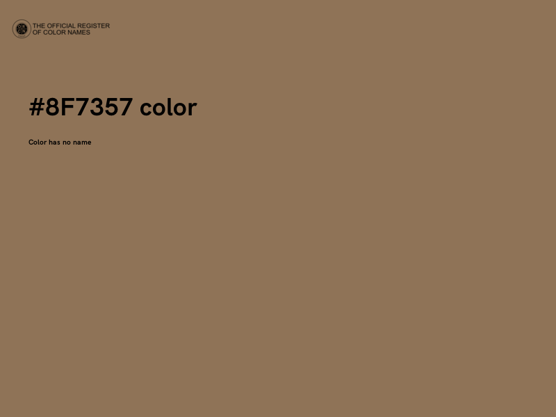 #8F7357 color image