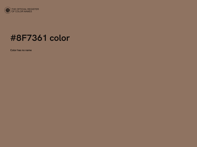 #8F7361 color image