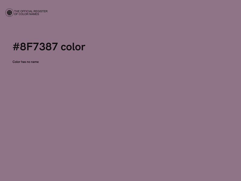 #8F7387 color image