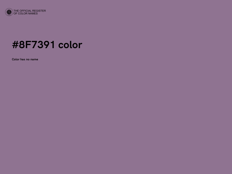 #8F7391 color image