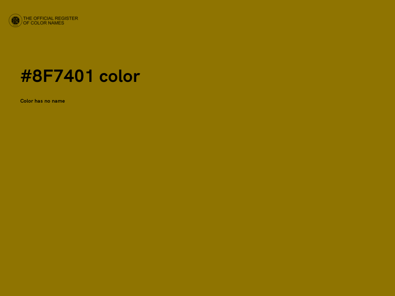 #8F7401 color image