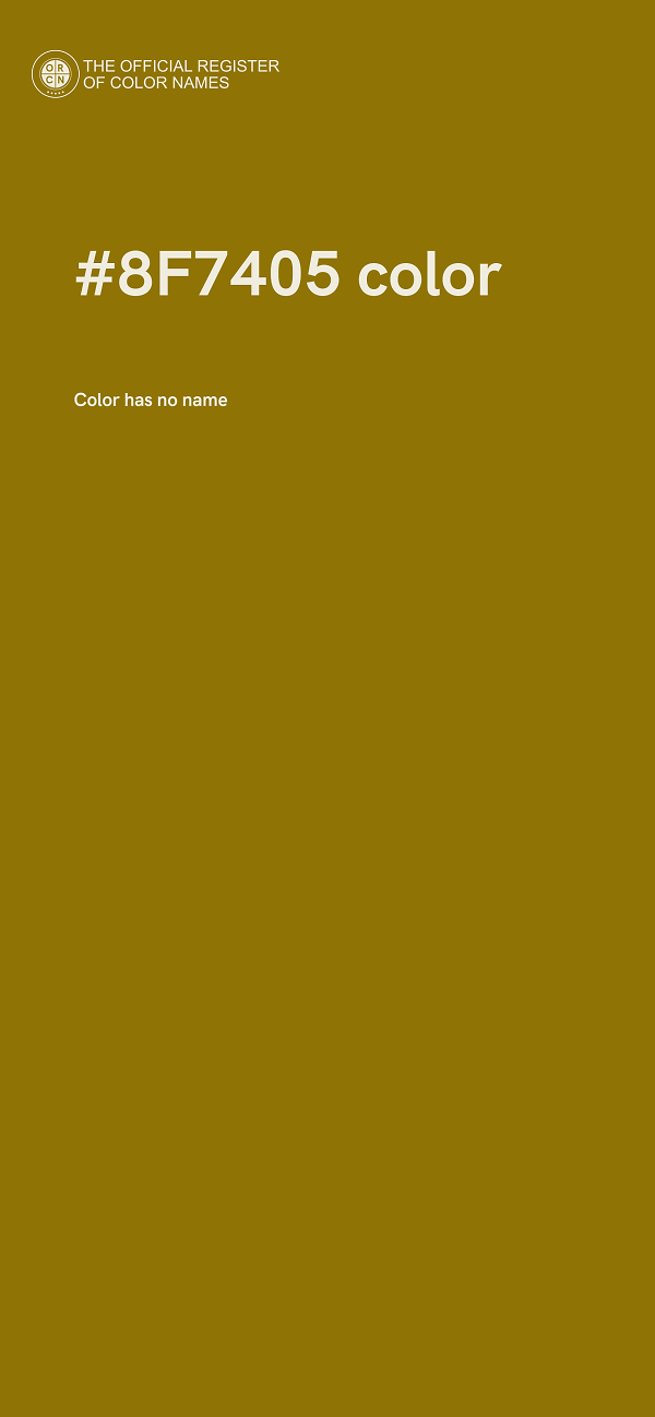 #8F7405 color image
