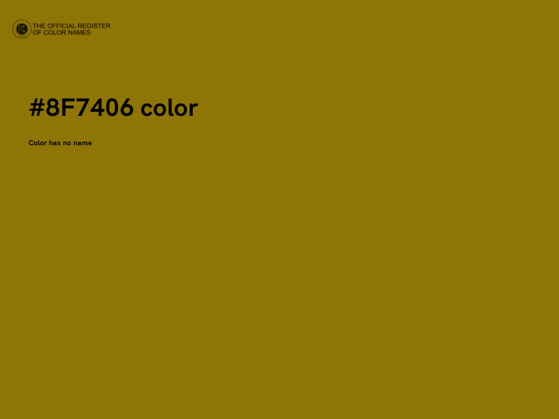 #8F7406 color image
