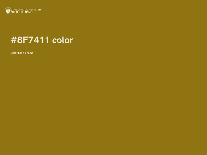 #8F7411 color image