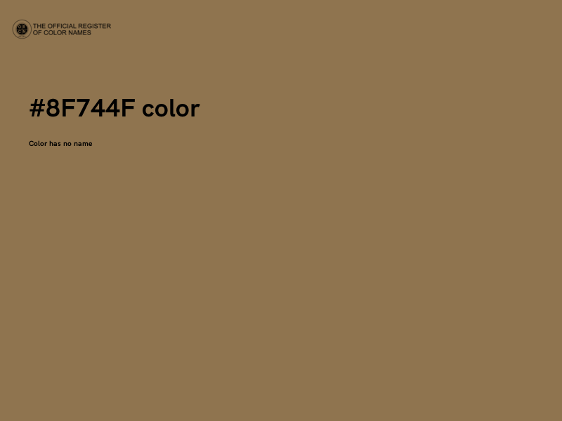 #8F744F color image