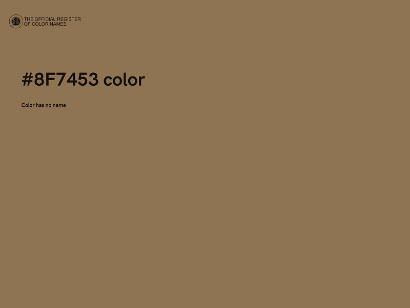 #8F7453 color image