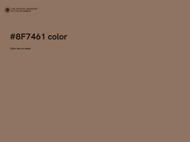 #8F7461 color image
