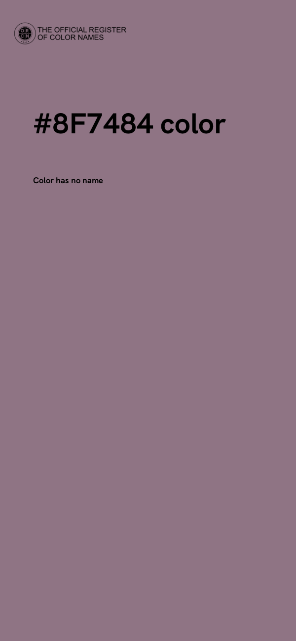 #8F7484 color image