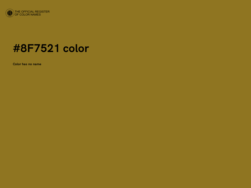 #8F7521 color image
