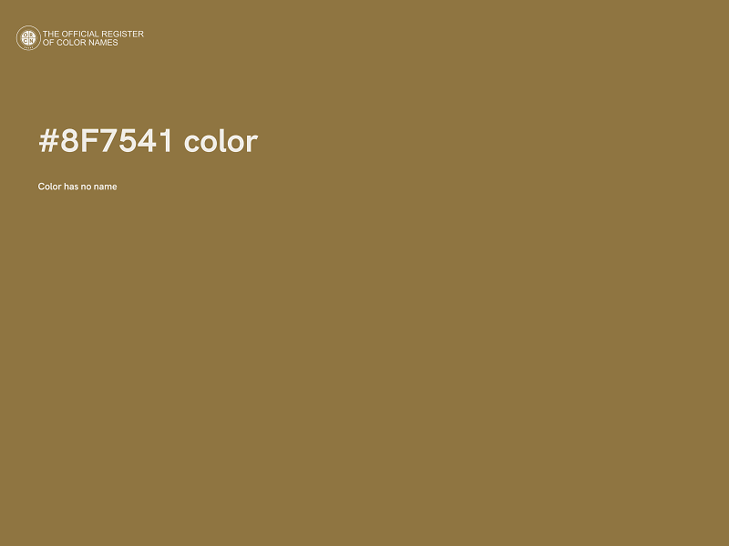 #8F7541 color image