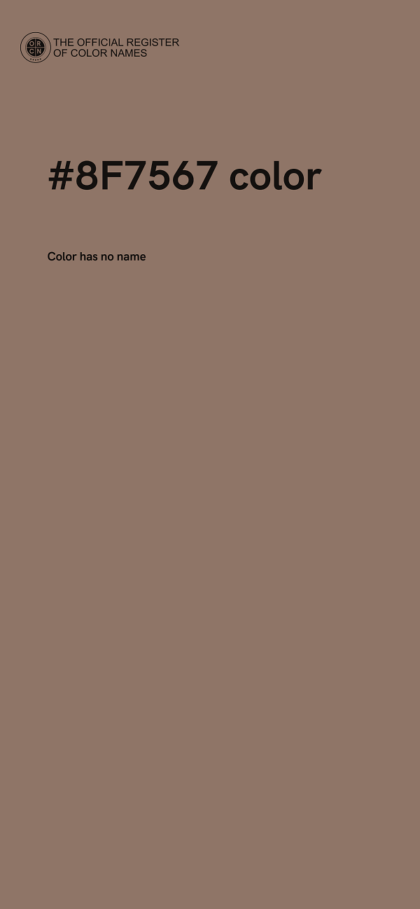 #8F7567 color image