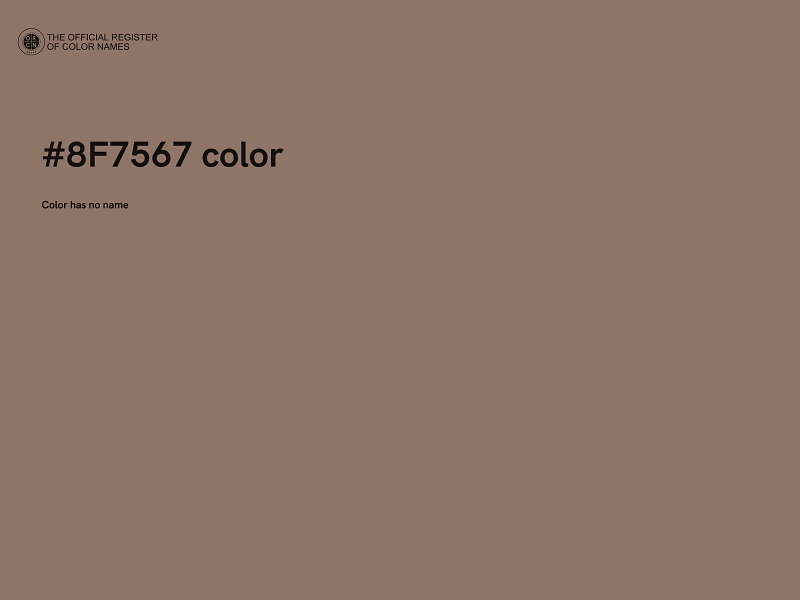 #8F7567 color image
