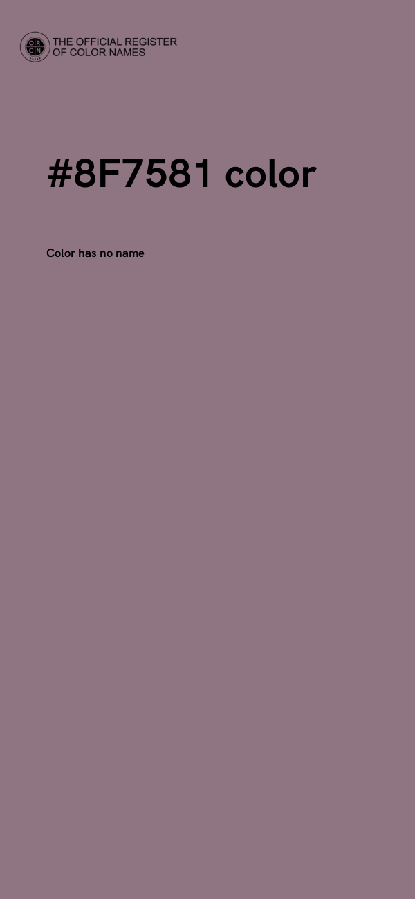 #8F7581 color image