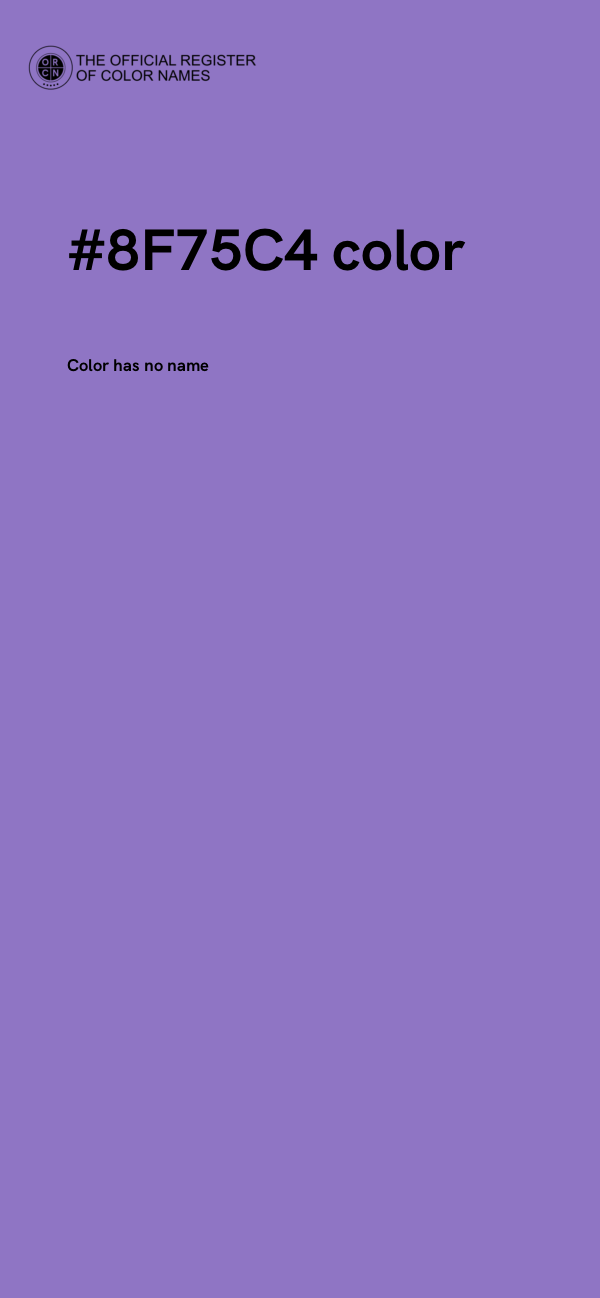#8F75C4 color image