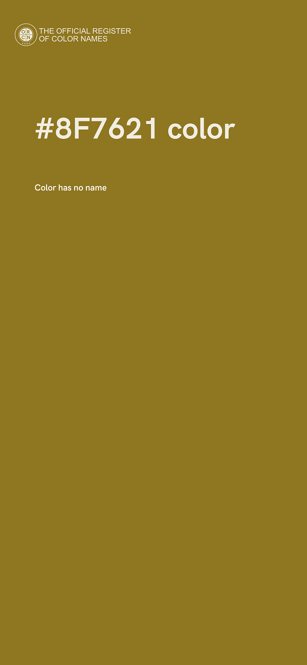 #8F7621 color image