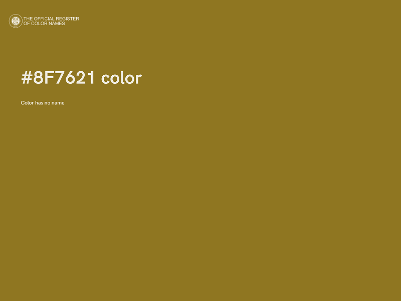 #8F7621 color image