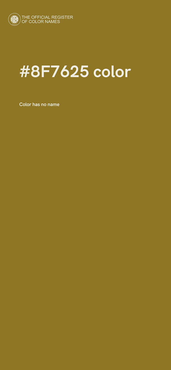 #8F7625 color image