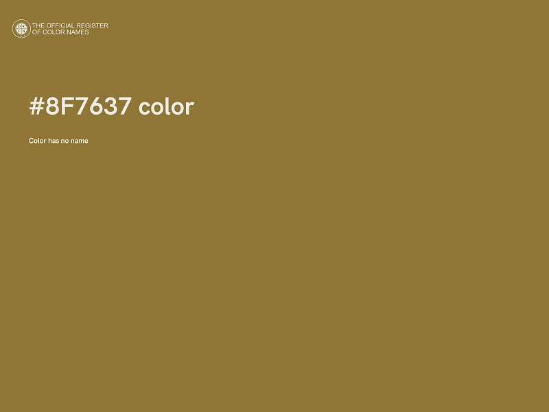 #8F7637 color image
