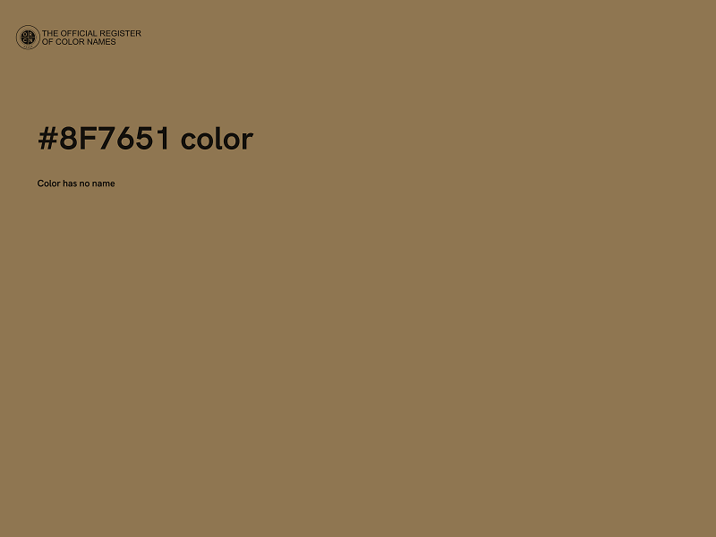 #8F7651 color image