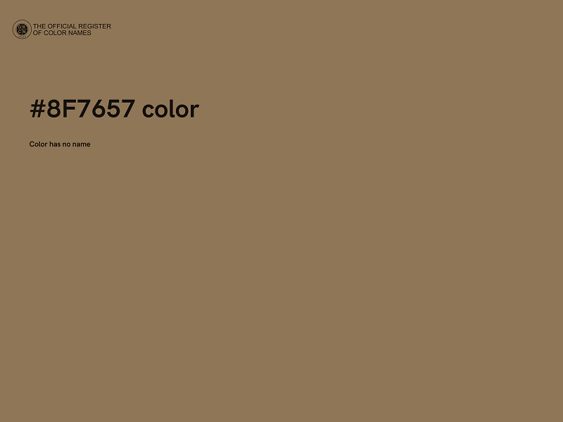 #8F7657 color image